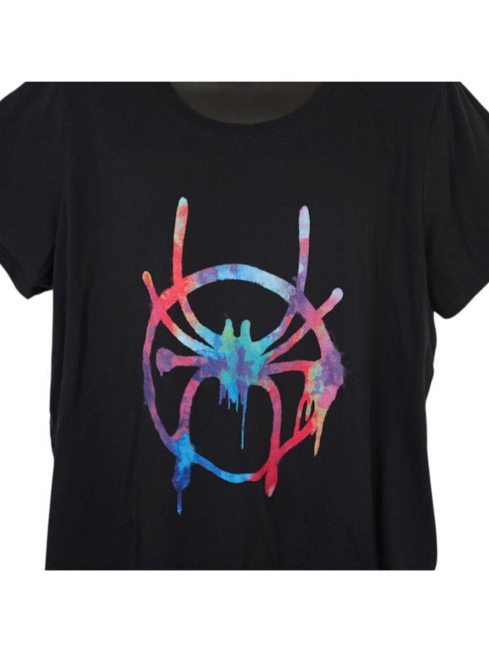 Spider Man T Shirt Womens Plus Size 3X Black Watercolor Marvel Comics